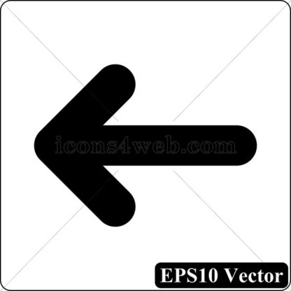 Left arrow black icon. EPS10 vector. - Website icons