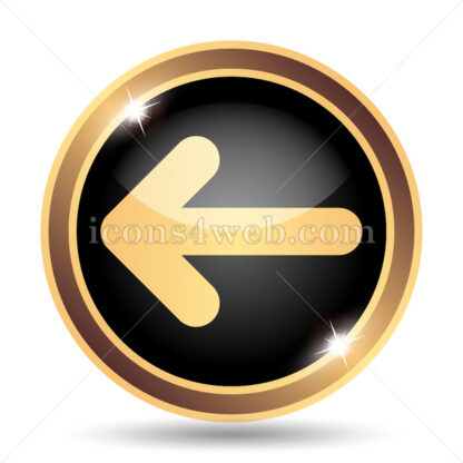 Left arrow gold icon. - Website icons