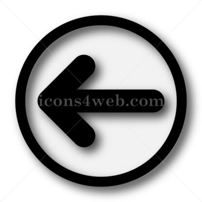 Left arrow simple icon. Left arrow simple button. - Website icons