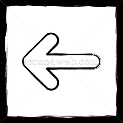 Left arrow sketch icon. - Website icons