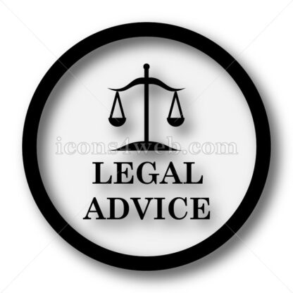 Legal advice simple icon. Legal advice simple button. - Website icons