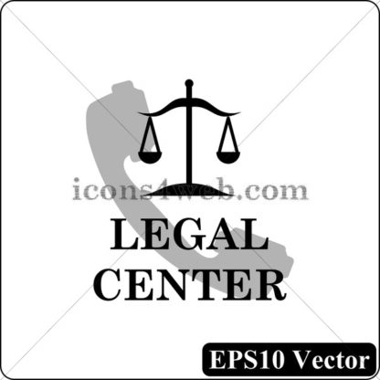 Legal center black icon. EPS10 vector. - Website icons