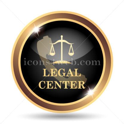 Legal center gold icon. - Website icons