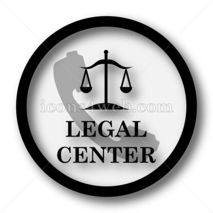 Legal center simple icon. Legal center simple button. - Website icons