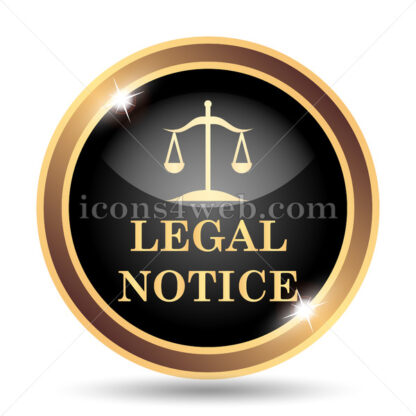 Legal notice gold icon. - Website icons