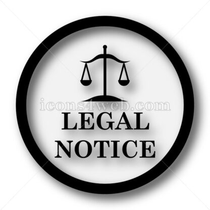 Legal notice simple icon. Legal notice simple button. - Website icons