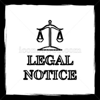 Legal notice sketch icon. - Website icons