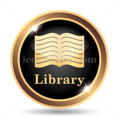 Library gold icon. - Website icons