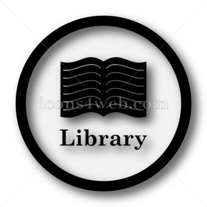 Library simple icon. Library simple button. - Website icons