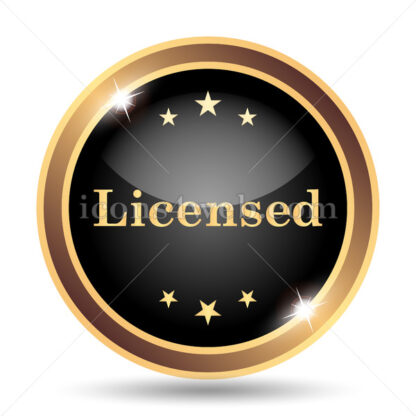 Licensed gold icon. - Website icons