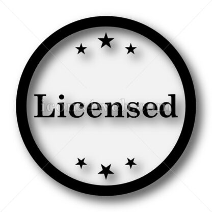 Licensed simple icon. Licensed simple button. - Website icons