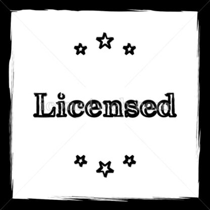 Licensed sketch icon. - Website icons