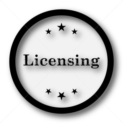 Licensing simple icon. Licensing simple button. - Website icons
