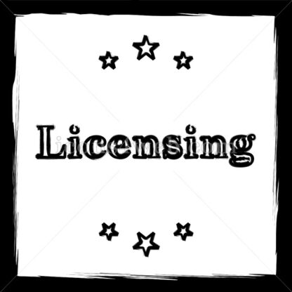 Licensing sketch icon. - Website icons