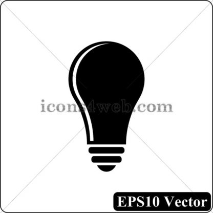 Light bulb – idea black icon. EPS10 vector. - Website icons