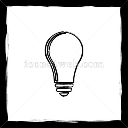 Light bulb – idea sketch icon. - Website icons