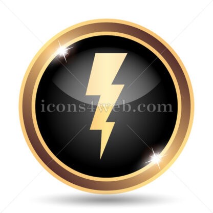 Lightning gold icon. - Website icons