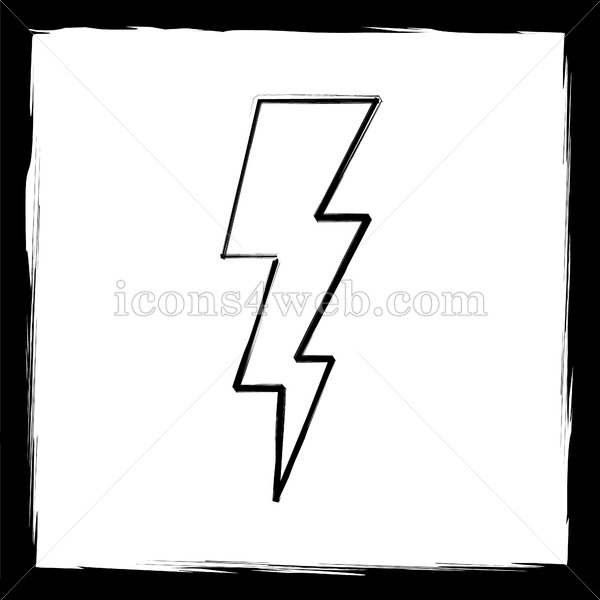 Lightning sketch icon.