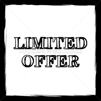Limited offer sketch icon. - Website icons