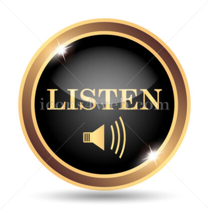 Listen gold icon. - Website icons