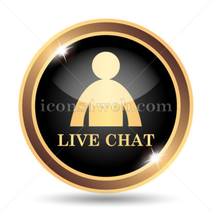 Live chat gold icon. - Website icons