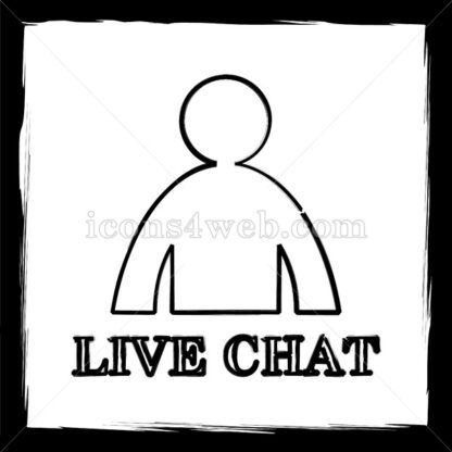 Live chat sketch icon. - Website icons