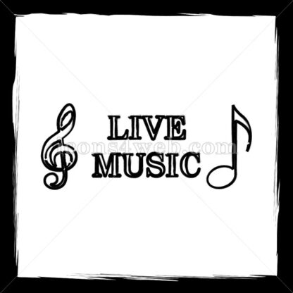 Live music sketch icon. - Website icons