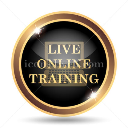 Live online training gold icon. - Website icons
