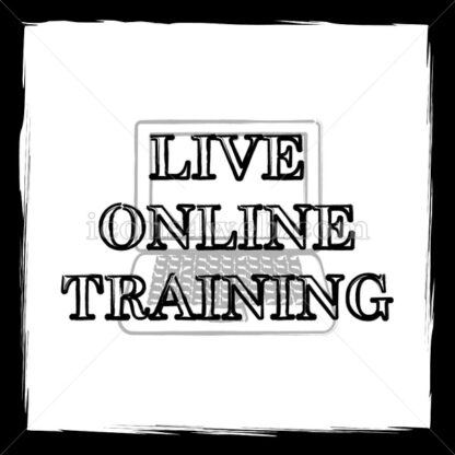 Live online training sketch icon. - Website icons