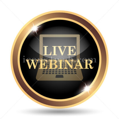 Live webinar gold icon. - Website icons