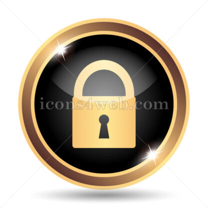 Lock gold icon. - Website icons