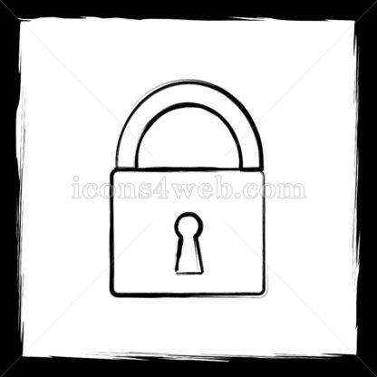 Lock sketch icon. - Website icons