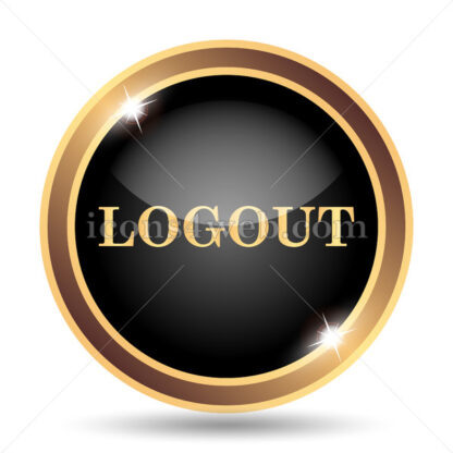Logout gold icon. - Website icons