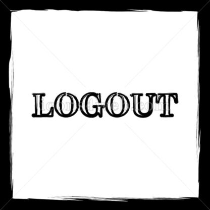 Logout sketch icon. - Website icons