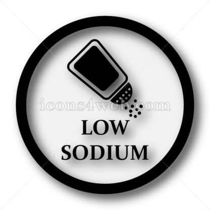 Low sodium simple icon. Low sodium simple button. - Website icons