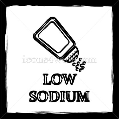 Low sodium sketch icon. - Website icons