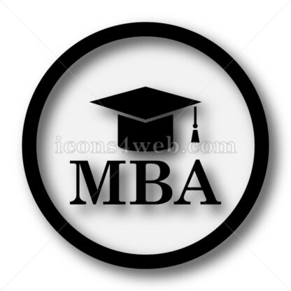 MBA simple icon. MBA simple button. - Website icons