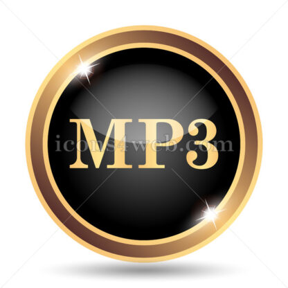 MP3 gold icon. - Website icons