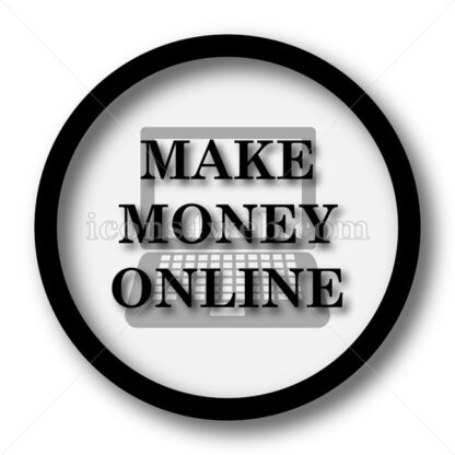 Make money online simple icon. Make money online simple button. - Website icons