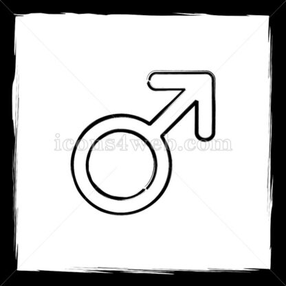 Male sign sketch icon. - Website icons