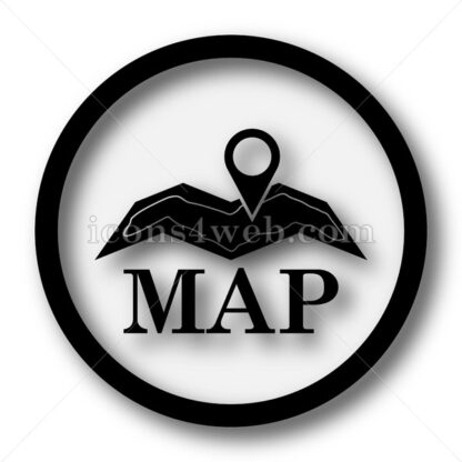 Map simple icon. Map simple button. - Website icons