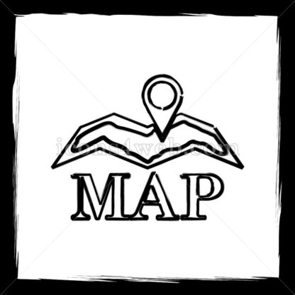Map sketch icon. - Website icons