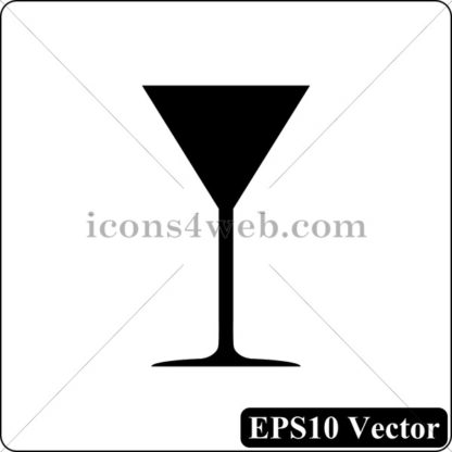 Martini glass black icon. EPS10 vector. - Website icons