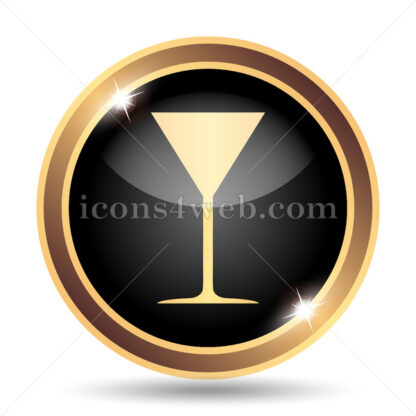 Martini glass gold icon. - Website icons