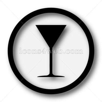 Martini glass simple icon. Martini glass simple button. - Website icons