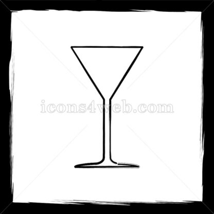 Martini glass sketch icon. - Website icons