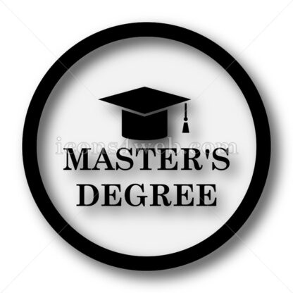 Master’s degree simple icon. Master’s degree simple button. - Website icons