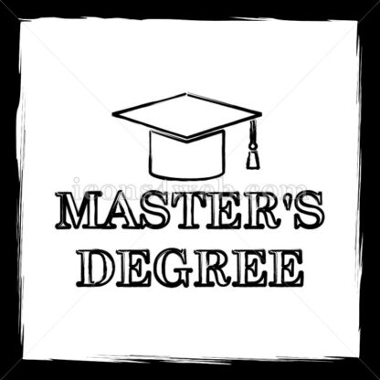 Master’s degree sketch icon. - Website icons