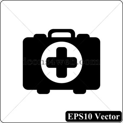 Medical bag black icon. EPS10 vector. - Website icons
