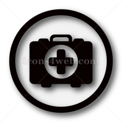 Medical bag simple icon. Medical bag simple button. - Website icons
